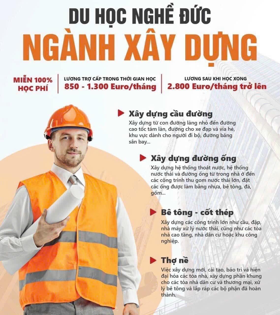 DU HỌC ĐỨC NGÀNH NGHỀ XÂY DỰNG