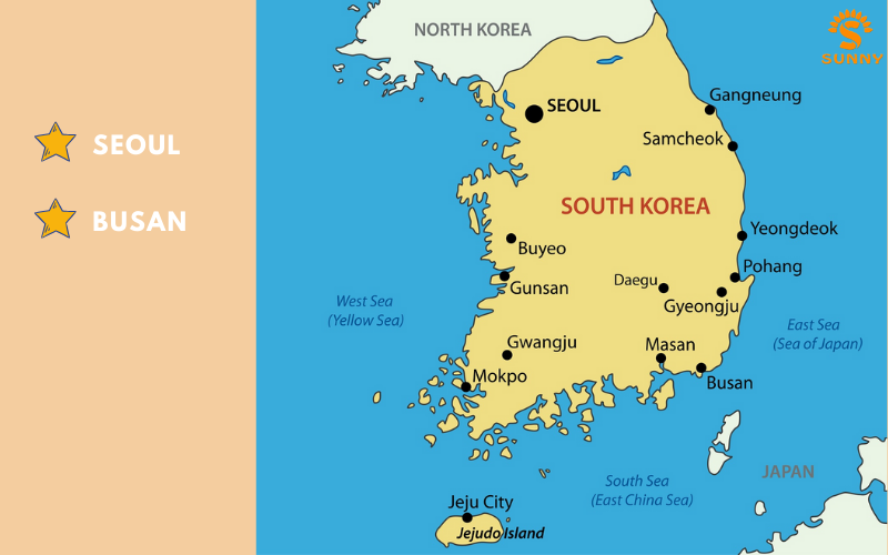 bản đồ hàn quốc