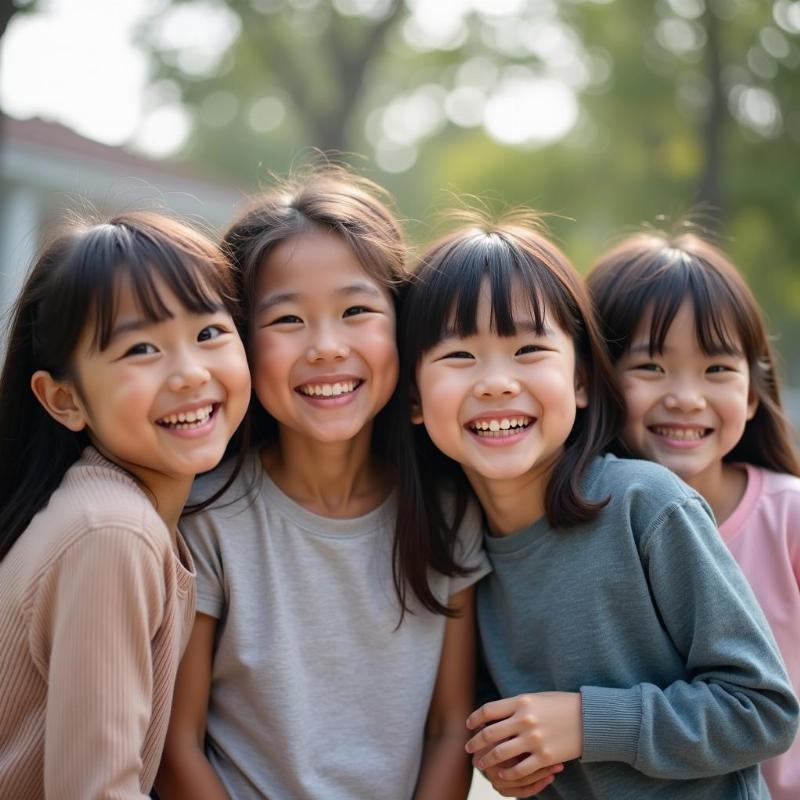 Minh họa trẻ em quốc tế hòa nhập và học tập tại môi trường đa văn hóa ở các trường tiểu học Hàn Quốc